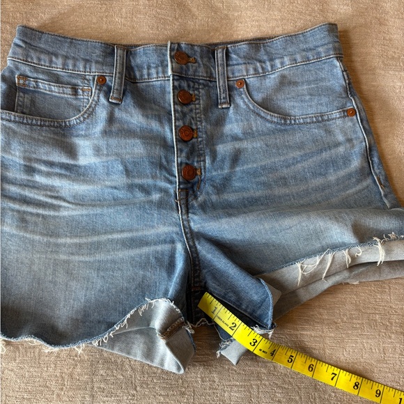 Madewell 26 High Rise Button Front Denim Jean Shorts - Picture 8 of 8